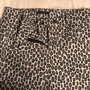 RACHEL ZOE SNOW LEOPARD CIGARETTE PANTS